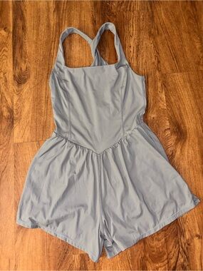 Target Brand Women’s Gray Romper with Tank Cross-Back Straps